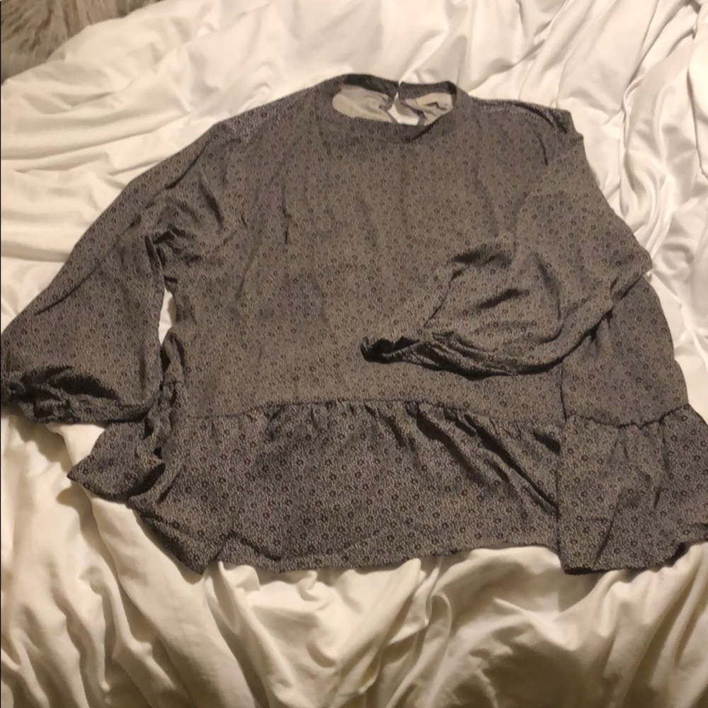 Patterned peplum top